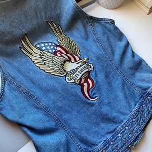 Harley Davidson denim vest